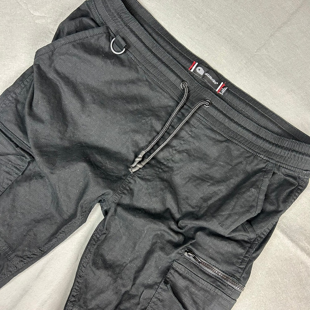 Akademiks Cargo Jogger Pants Ripstop Streetwear Mens L Black